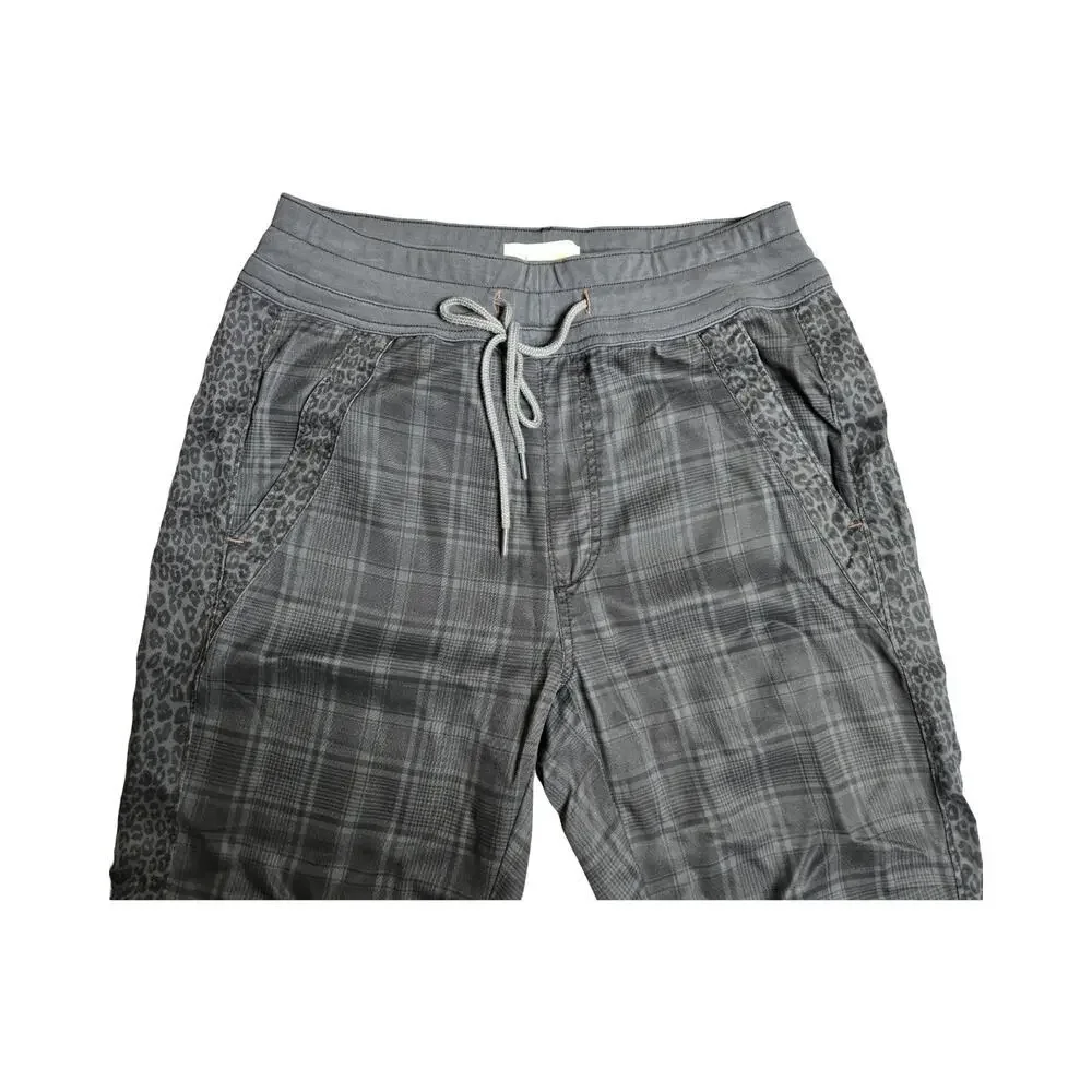 Anthropologie Gray Plaid Jogger Pants Size: M‎